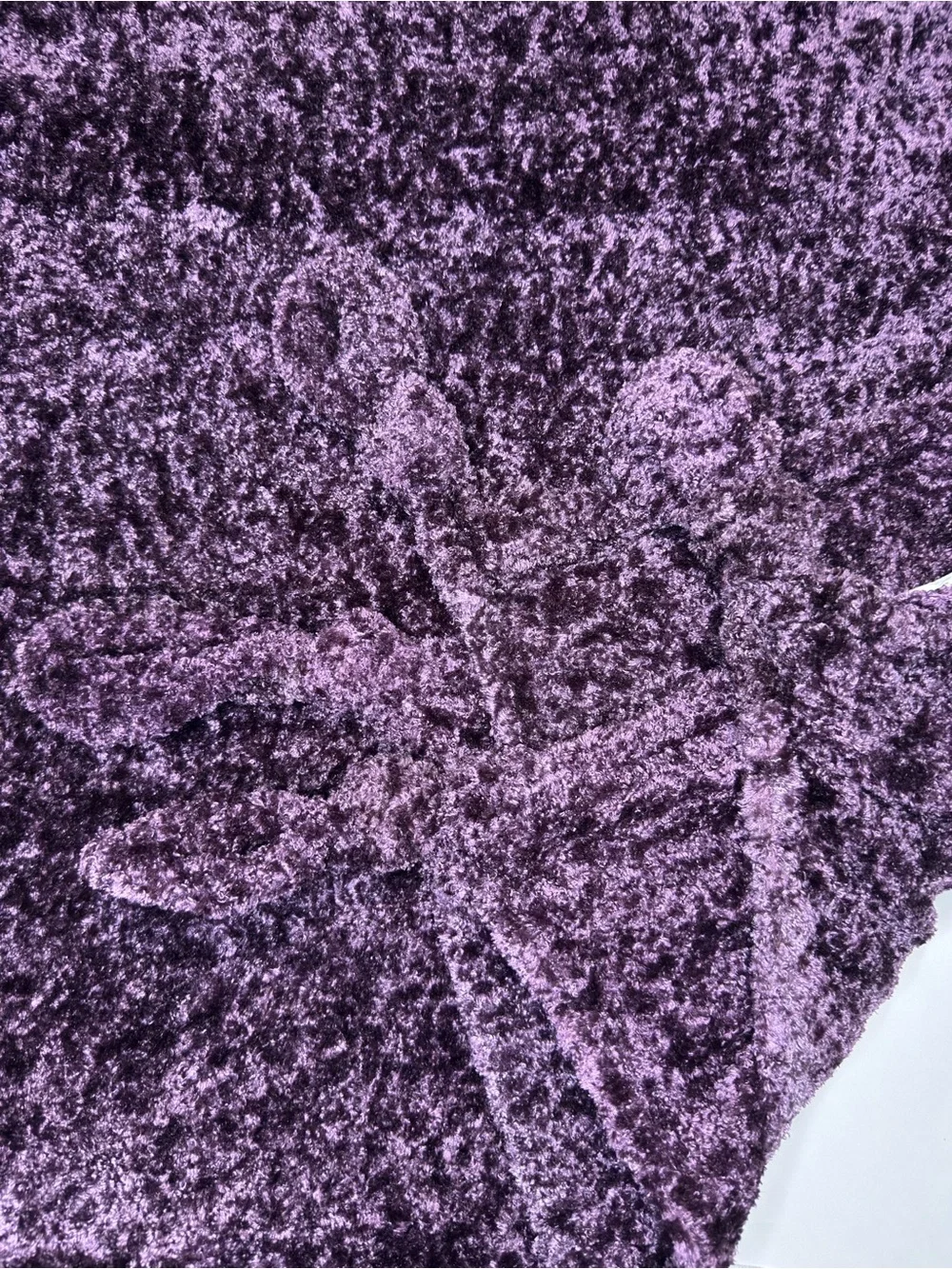 Pier‎ 1 Blanket Throw Purple Chenille Knotted Tie Boho 60x50 Boucle Bed Couch